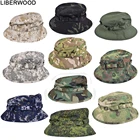 LIBERWOOD boзакрывающая шапка военные тактические Панамы для сафари мужские женские мужские охотничьи рыболовные камуфляжные хлопковые солнцезащитные кепки