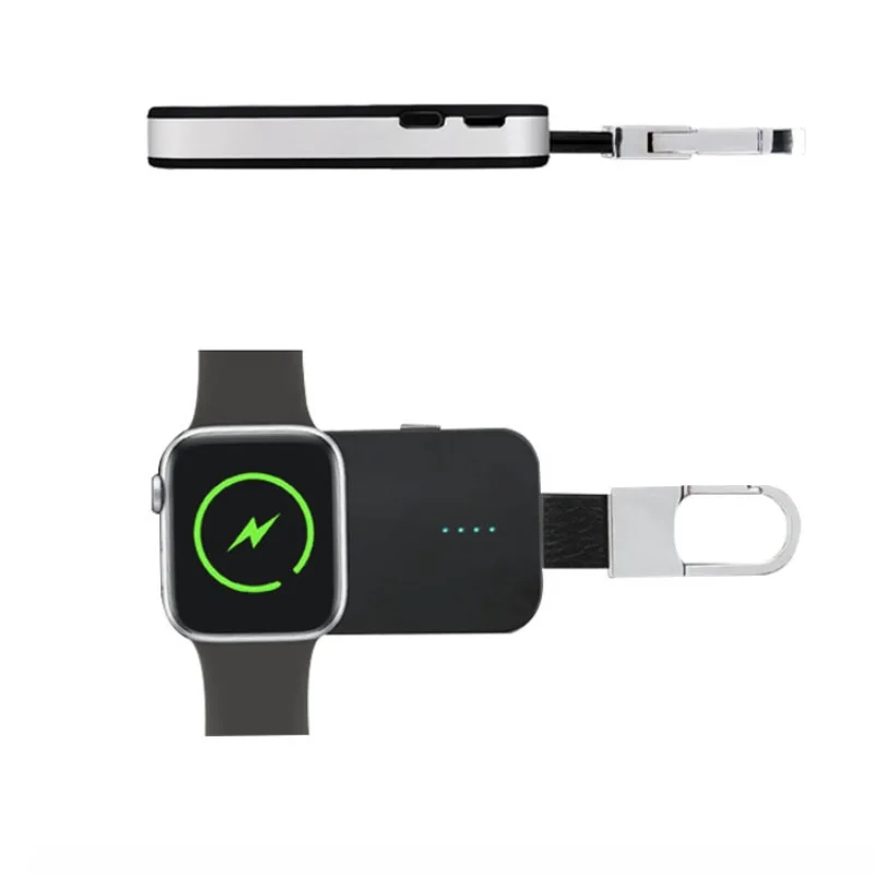 

2 In 1 Wireless Charger for Apple iWatch Series 1 2 3 4 Dock Outdoor Portable Wireless Charging PowerBank for Cellphone iPhone