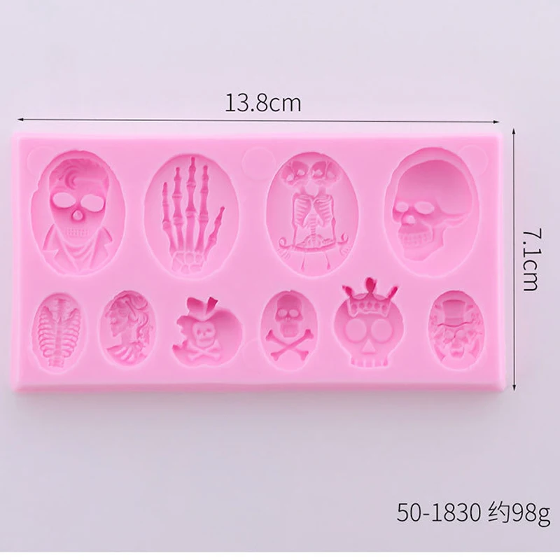 Силиконовые формы для украшения торта сделай сам в виде черепа на Хэллоуин 1 шт. |