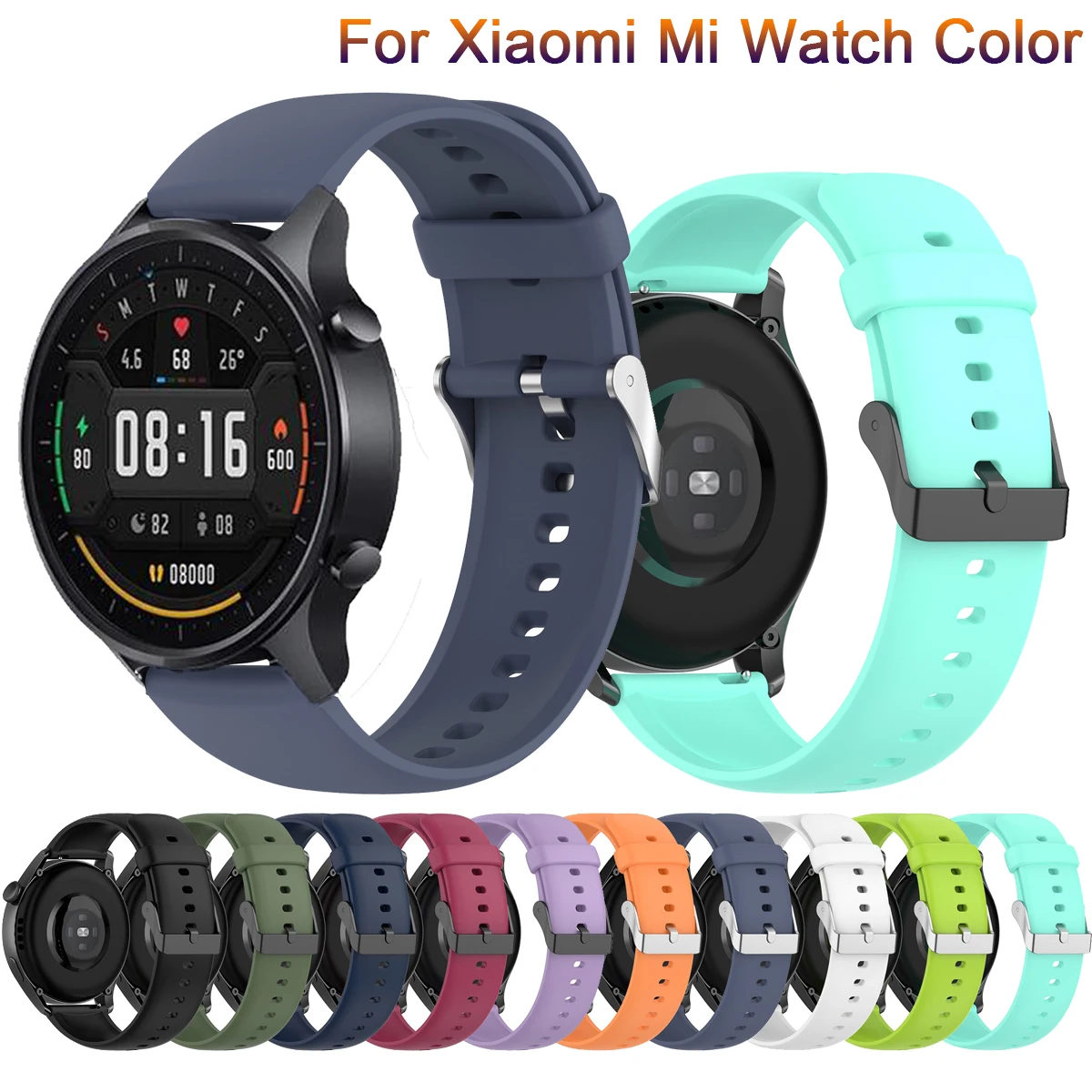 

Strap For Xiaomi MI Watch Color sport edition Strap Quick release Silicone Band Replacement Bracelet Watchbands Correa Wristband