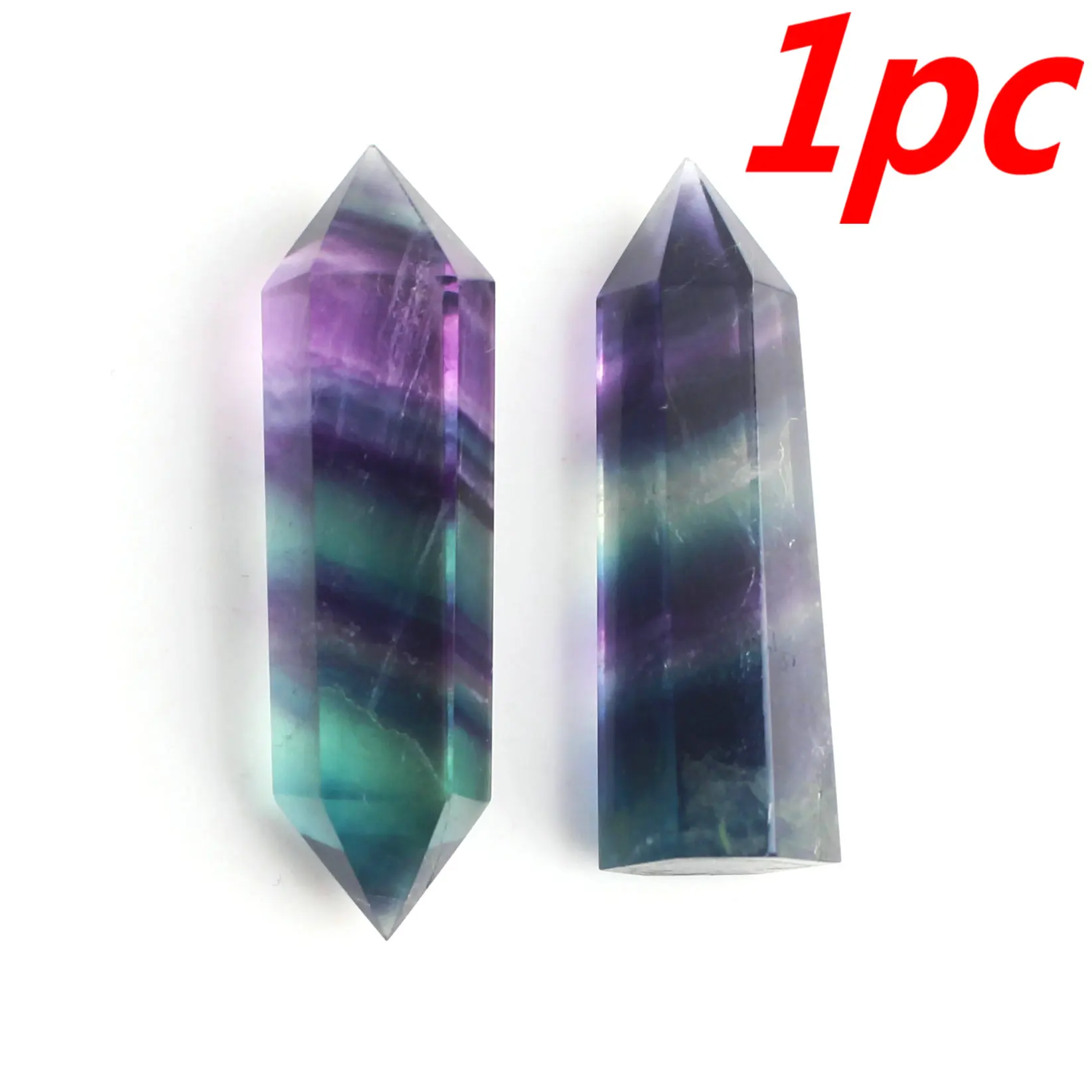 1 шт. натуральный кристалл Радуга Флюорит Одиночная фотопризма кулон полоса