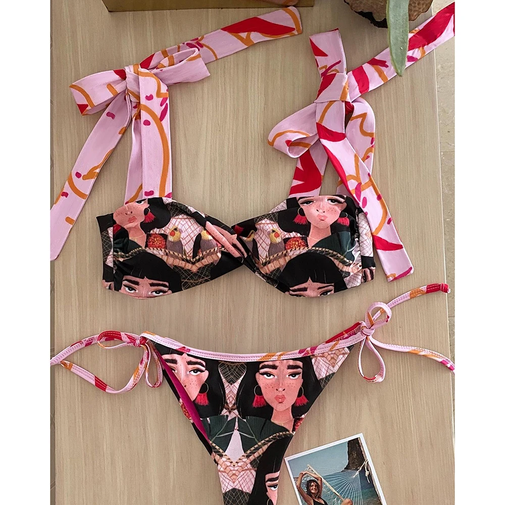 

Sexy Bikini 2021 Female Swimsuit Women Swimwear Thong Push Up Bikinis Set High Waist Swimming Suits Ruffled Bathing Suit