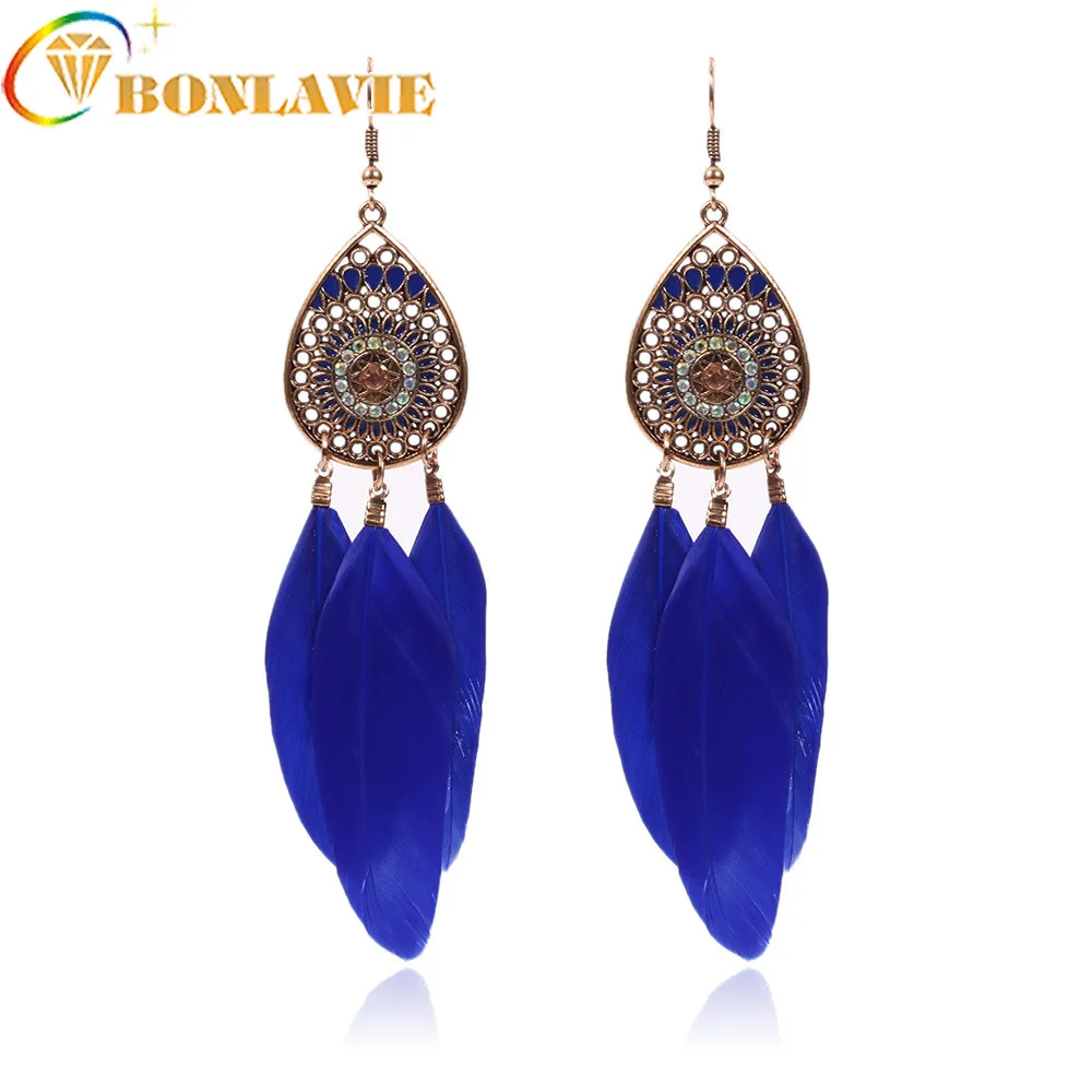 Новинка голубые красные черные богемные серьги с вырезами аксессуары для