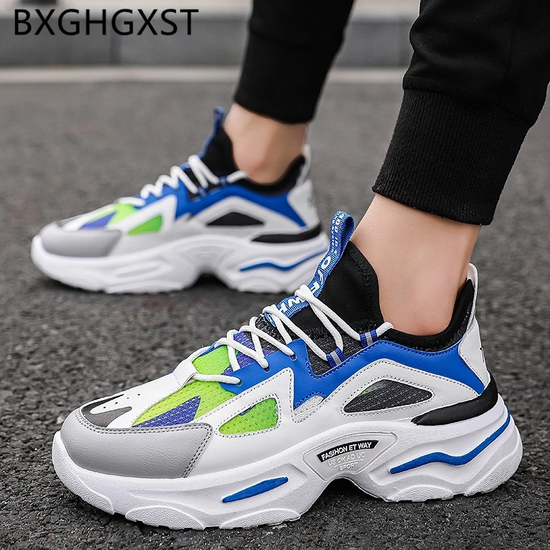 

Теннисная обувь на не сужающемся книзу массивном кроссовки Дизайнерская обувь Heren кроссовки модные детские кроссовки для мужчин дышащая Сп...