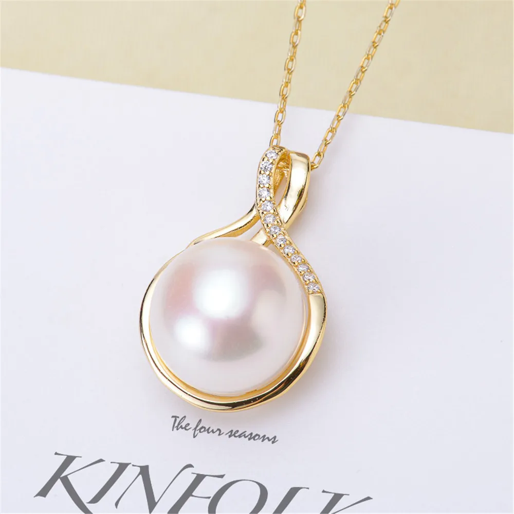 

S925 Sterling Silver Screw Eye Pin Bail Top Drilled Beads End Cap For DIY Pearl Charm Pendant Connectors Jewelry Making