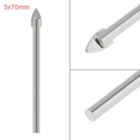 5x70mm glass marble porcelain spear head ceramic tile spade drill bits electric drill tool for woodworking wood drilling