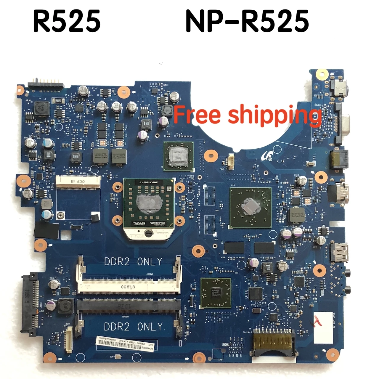 Материнская плата для ноутбука samsung NP-R525 R525 NP-R523 R523 BA92-06013A BA92-06014Amotherboard100% протестирована
