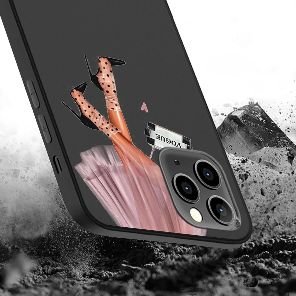 

Cute Fashion Girl Phone Case For iPhone 12 Pro 11 Pro Max mini SE 2020 X XR XS 7 8 6s Plus Soft TPU Back Cover Funda Coque Capa
