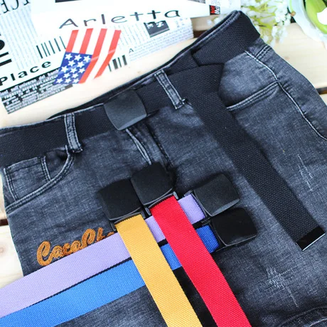 Модный черный холщовый ремень для женщин повседневные женские поясные ремни с