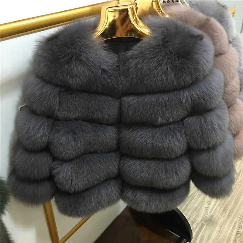 FURSARCAR женская шуба из лисьего меха теплая натуральная кожа тонкая короткая