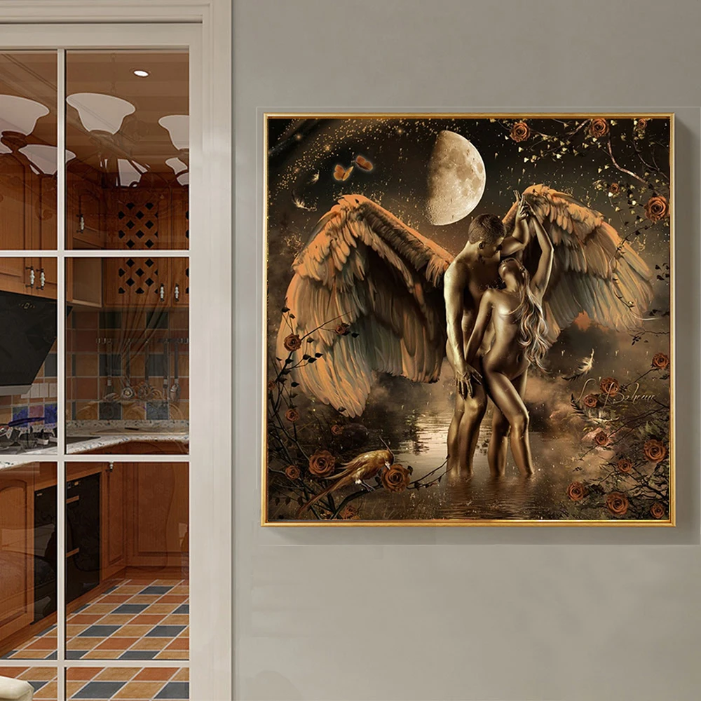 Алмазная 5D картина сделай сам квадратной формы с привлекательным рисунком для