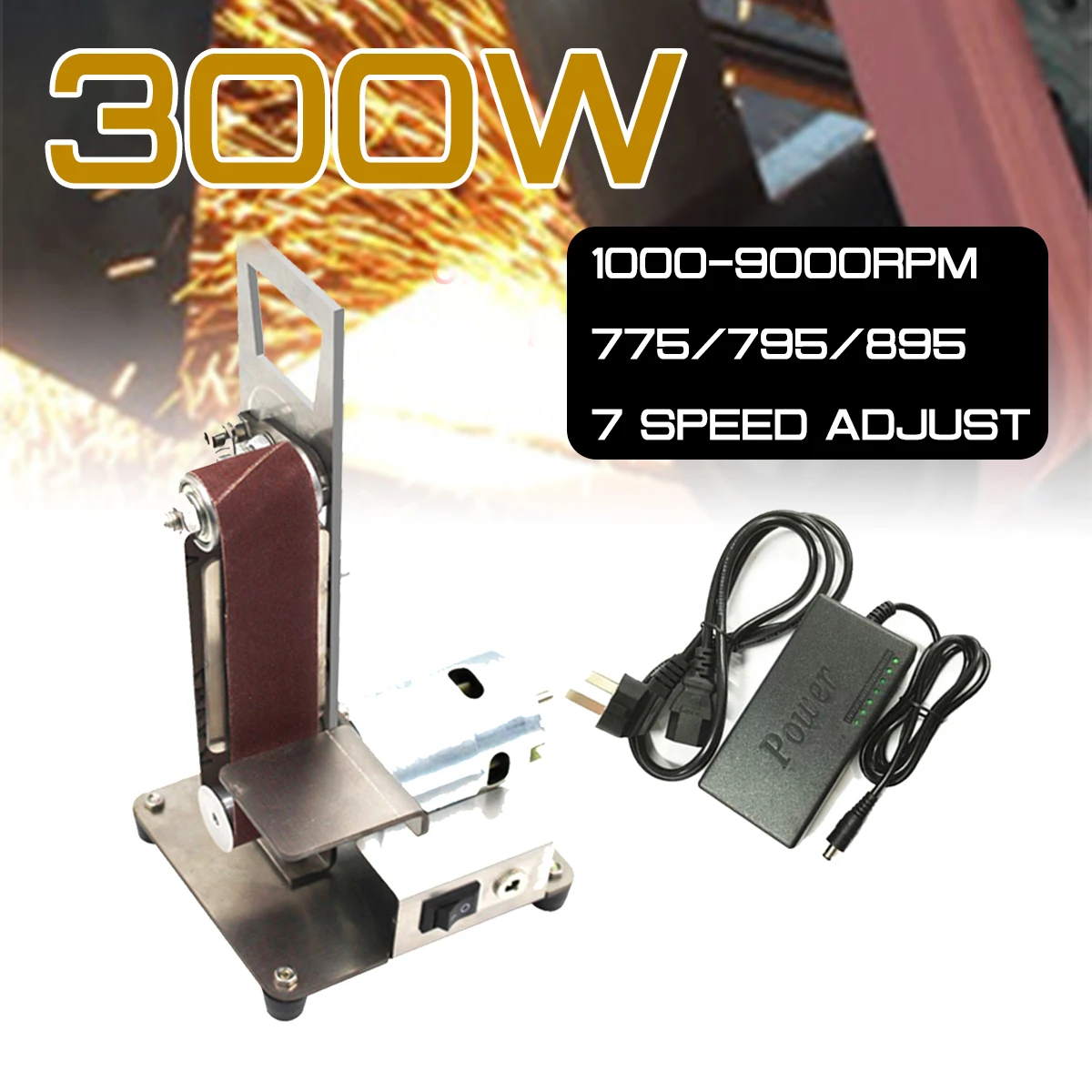 300 Вт мини электрический ленточный станок шлифовальный абразивные ленты сделай