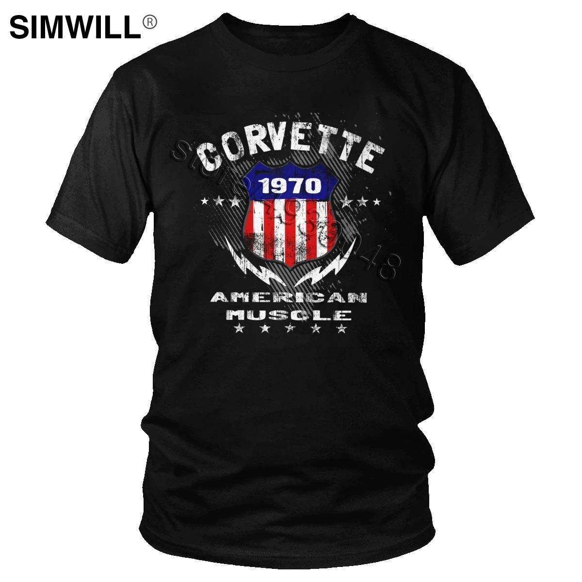 

Vintage 1970 American Muscle V3 T Shirt Men Cool Short Sleeve Cotton T-shirt 30 Years Birthday Gift Big Size Brand Tee Tops