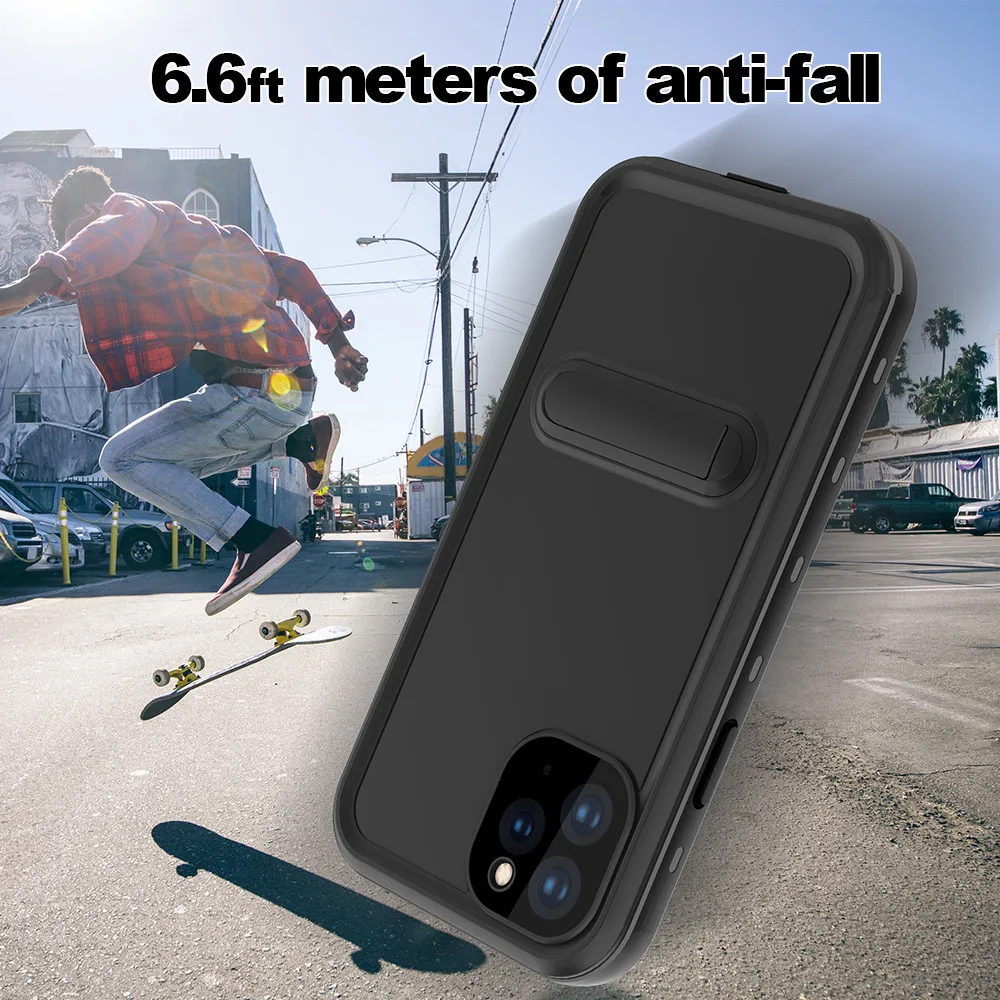 Для iPhone 11 Pro Чехол IP69X водонепроницаемый 360 ударопрочный Дайвинг Плавание