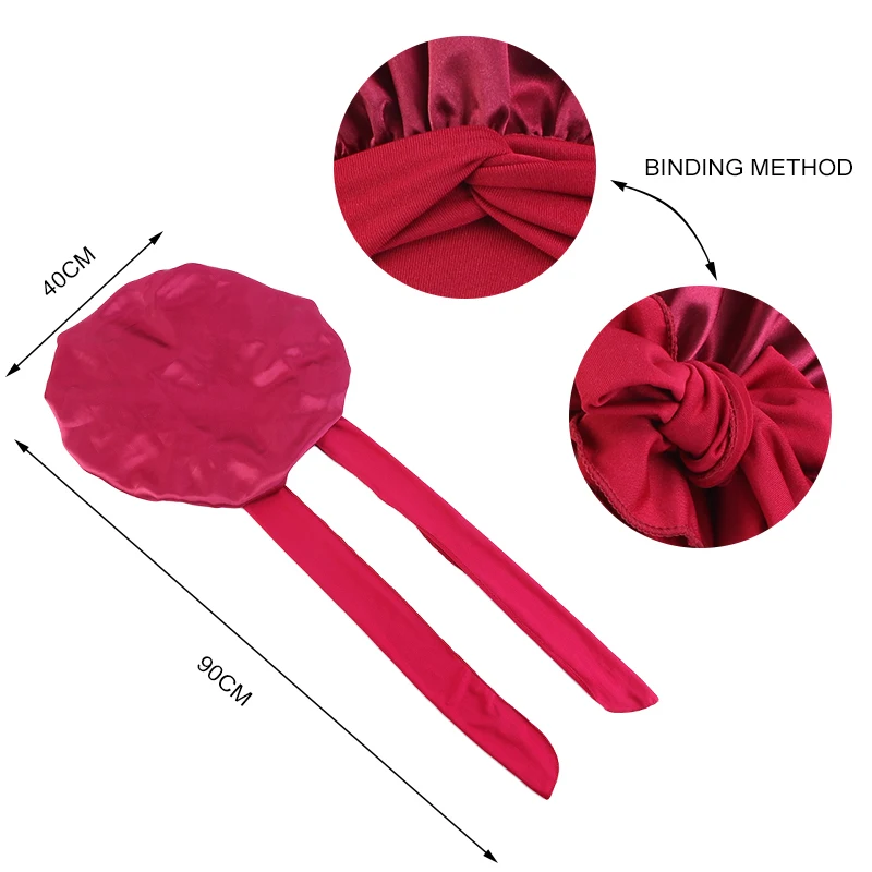 Очень большой однотонное атласное платье капот с широкими эластичные Галстуки