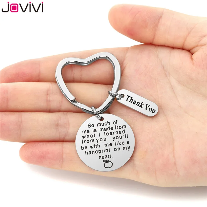 Jovivi подарок для учителя из нержавеющей стали воодушевляющий брелок кольца День