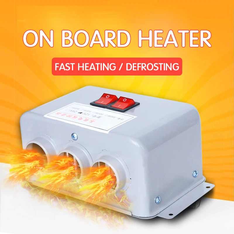 

12V 500W/24V 800W Upgraded Version Car Heater 12V/24V 3-hole High-power Heater Defogging Defroster Part For RV Motorhome Trailer