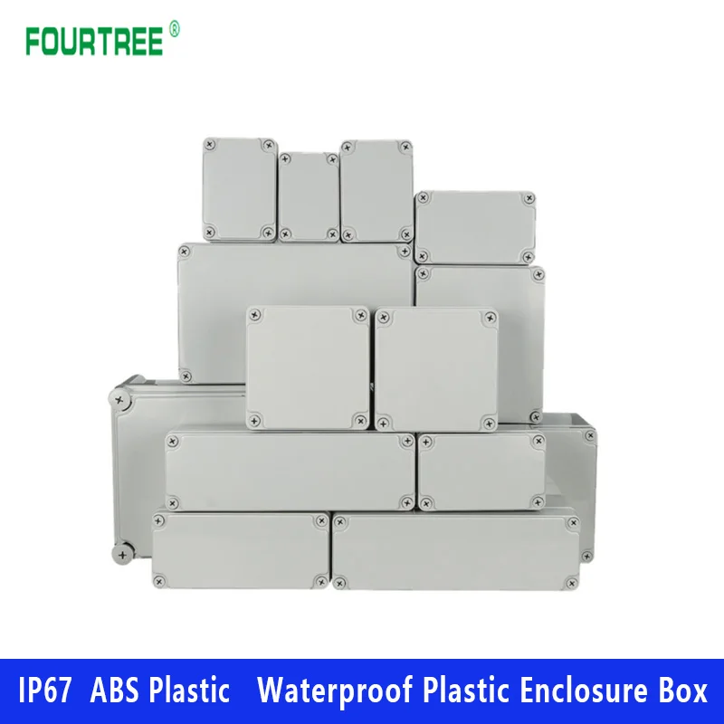 

IP67 Waterproof Plastic Enclosure Box Electronic ABS Material Outdoor Junction Box Electrical Project Instrument Case DIY