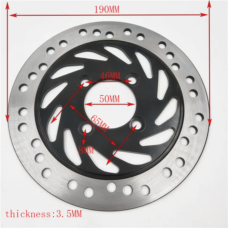 ATV 190 мм тормозной диск/тормозной ротор для скутера мопеда Jonway Taotao Roketa Tank B08 B09 |
