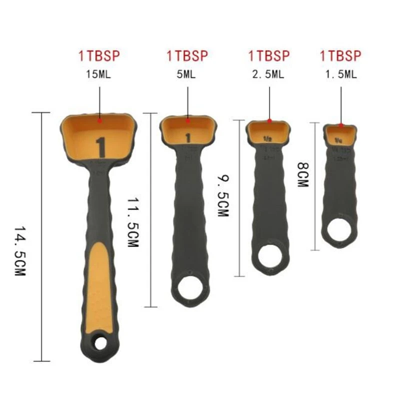 

8Pcs/Set Food Grade Silicone Measuring Cups Spoons Kitchen Tool Cake Ice Cream Collapsible Baking Cook Tools