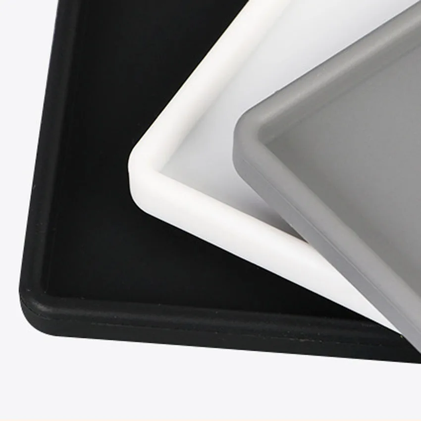 Силиконовый пластиковый квадратный Противоскользящий Плоский Поднос для посуды