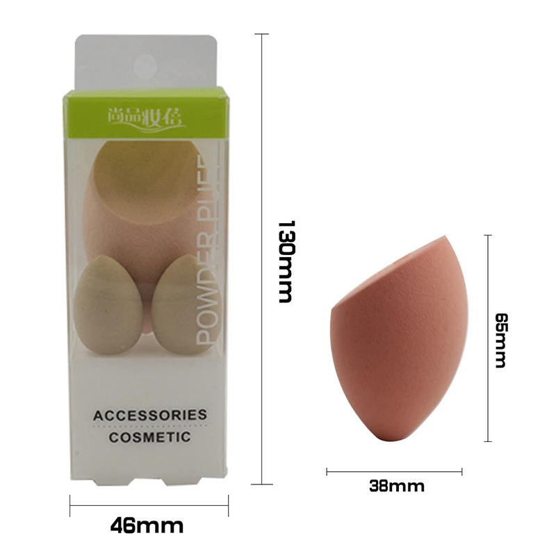 

3PCS Mini Makeup Sponge Wet Become Bigger BB Cream Cosmetic Puff Foundation Concealer Powder Puff Beauty Make up Tool