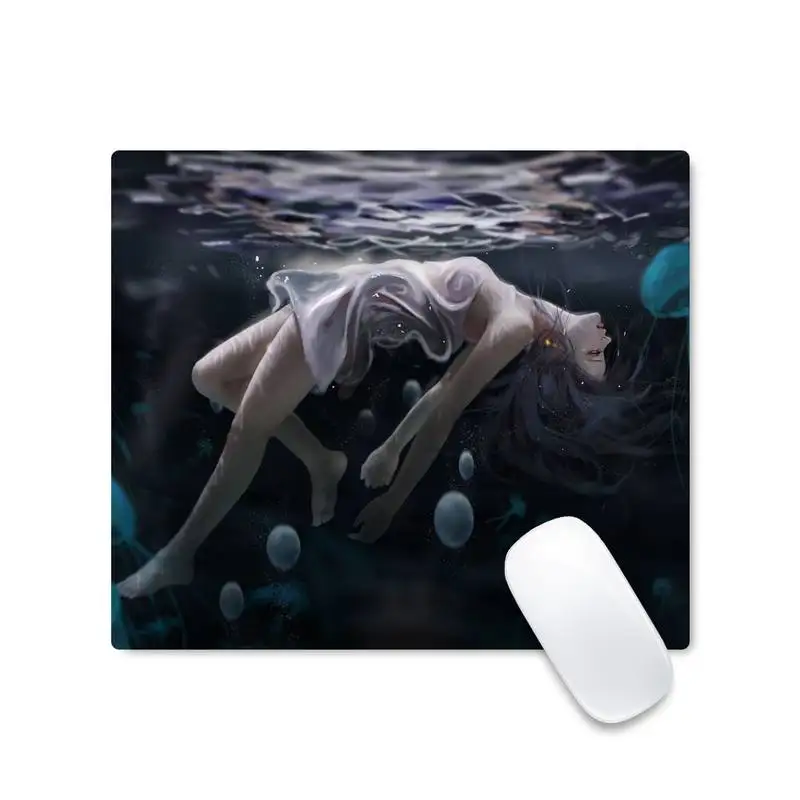 

Beautiful girl in water Silicone large/small Pad to Mouse Game Desk Protect Game Officework Mat Non-slip Laptop Cushion mousepad