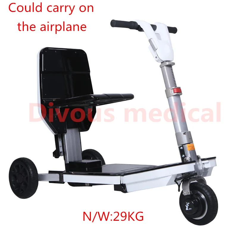 Hot Sale Luggage Mini Portable Folding Three-Wheel Electric Tricycle Power Scooter Wheelchair Could Carry On The Plane | Красота и