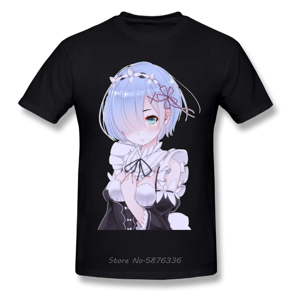 Футболка мужская повседневная с надписью Rem Re Zero воздухопроницаемая хлопковая