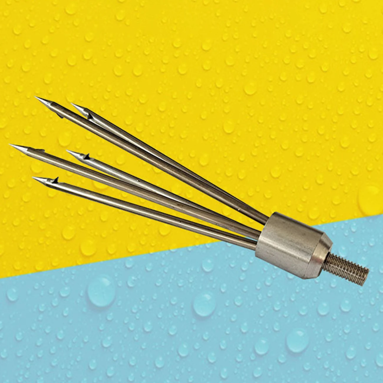 

Stainless Steel Fishing Spear 5 Prong Spearhead Fork Harpoon Tip with Barbs Diving Spear Sharp Head Fishing Tools