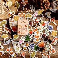 46pcspack autumn fallen leaves diy diary sticker album label scrapbooking sticker decoration for school office stationery