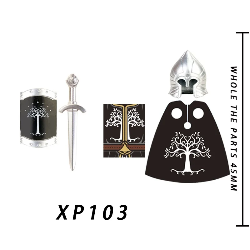 8 шт. Властелин Кольца Гондора солдат Лансер лучник средневековый рыцарь фигурки