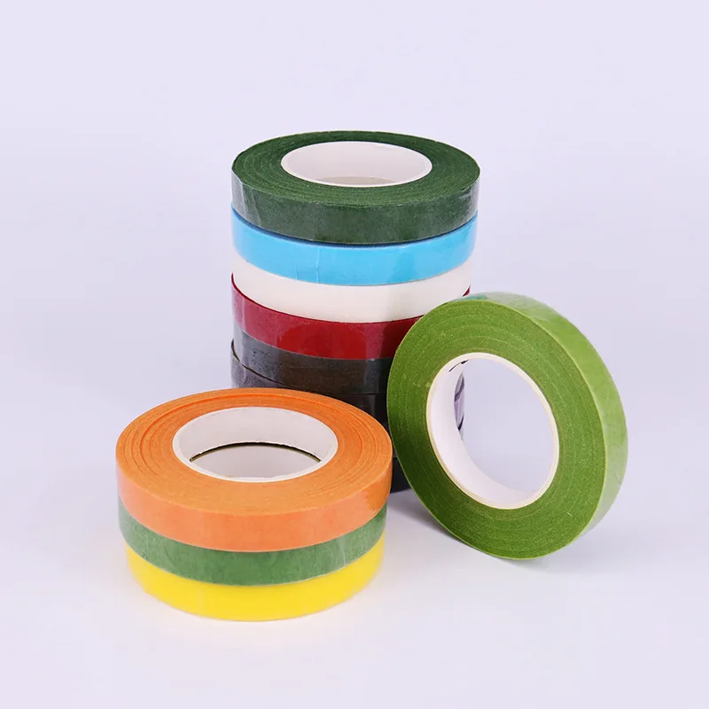 Бумажная лента для цветов Гирлянда цветочный стебель самоклеящаяся 30 ярдов 12 мм