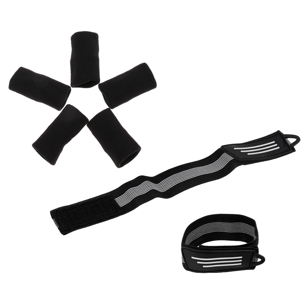 1 пара светоотражающих лент для ног на лодыжке с 5 шт защитой пальцев|Штаны