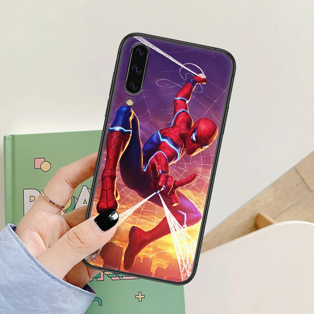 

Spiders Man Super Phone Case For Samsung Galaxy A 3 5 7 8 10 20 20E 21S 30 30S 40 50 51 70 71 black Funda Luxury Cell Soft