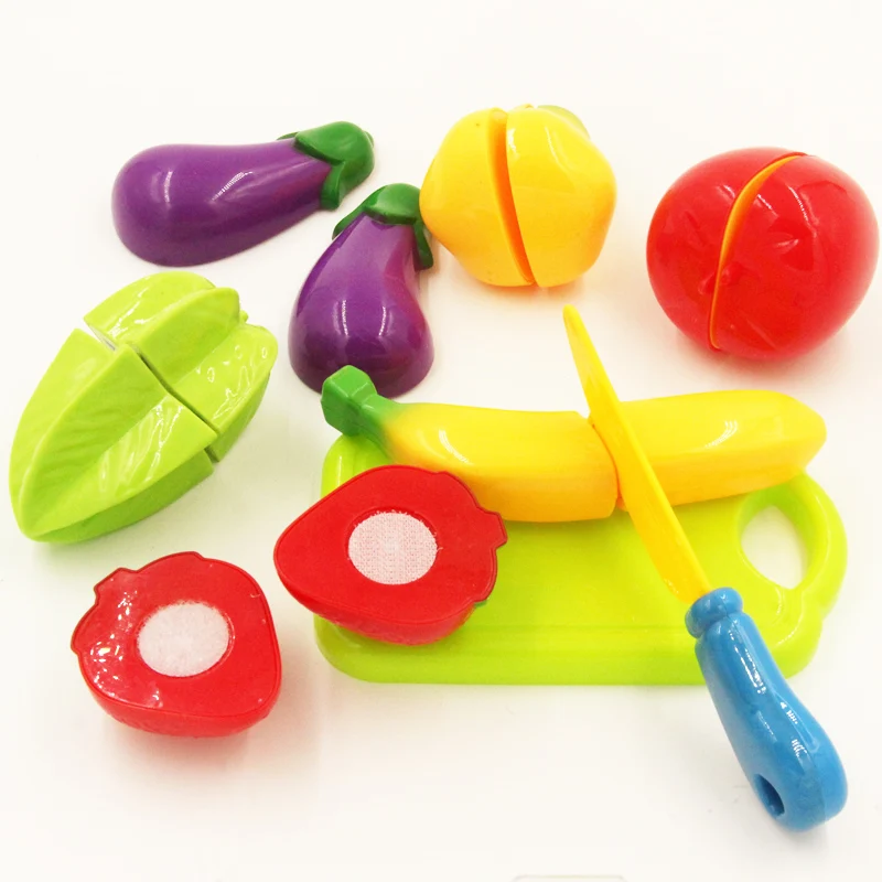 

8Pcs/Lot Children Vegetable Fruit Kitchen Toys Kids Pretend Playing Cutting Toy Baby Safety Learning Educational Plastic Toys
