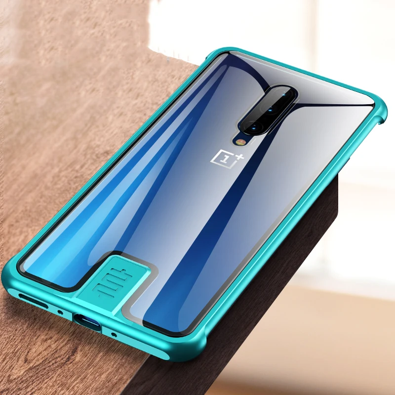 Роскошный Алюминиевый металлический чехол из закаленного стекла для Oneplus 7/7Pro чехлы для Oneplus 7 Pro металлический бампер рамка Coque