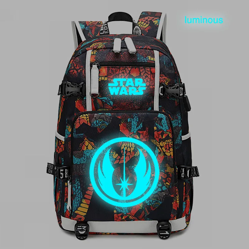 Style 27 Звездный рюкзак войны USB порт рюкзак сумка Змеиный узор школьники подростки школьная сумка дорожная сумка для ноутбука - Цвет: Style 27