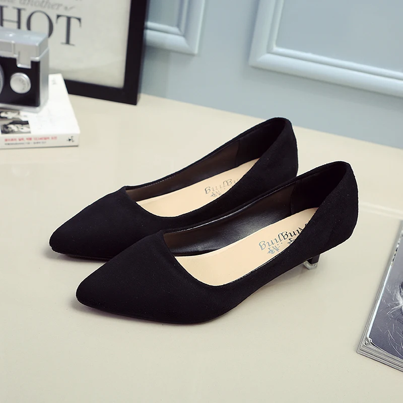 Женская обувь на танкетке высоком каблуке-шпильке с острым носком Женские