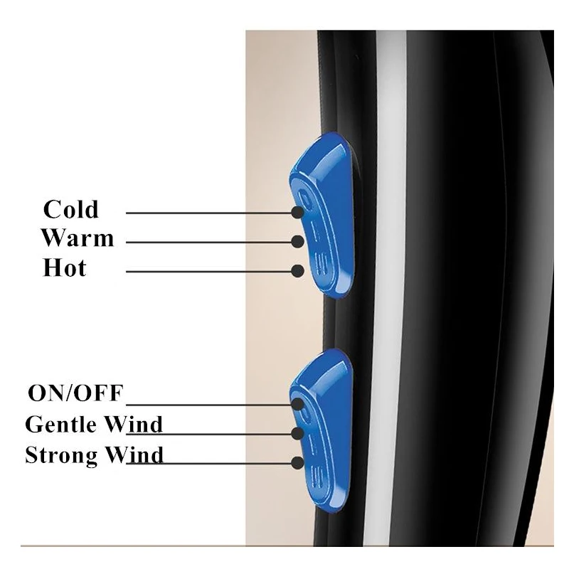 Профессиональный фен для волос 2200 Вт анион синий светильник с ароматом салона