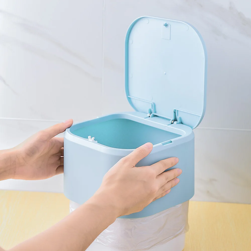 Контейнер для мусора с выдвижным ящиком типа пуш ап маленький Квадратный