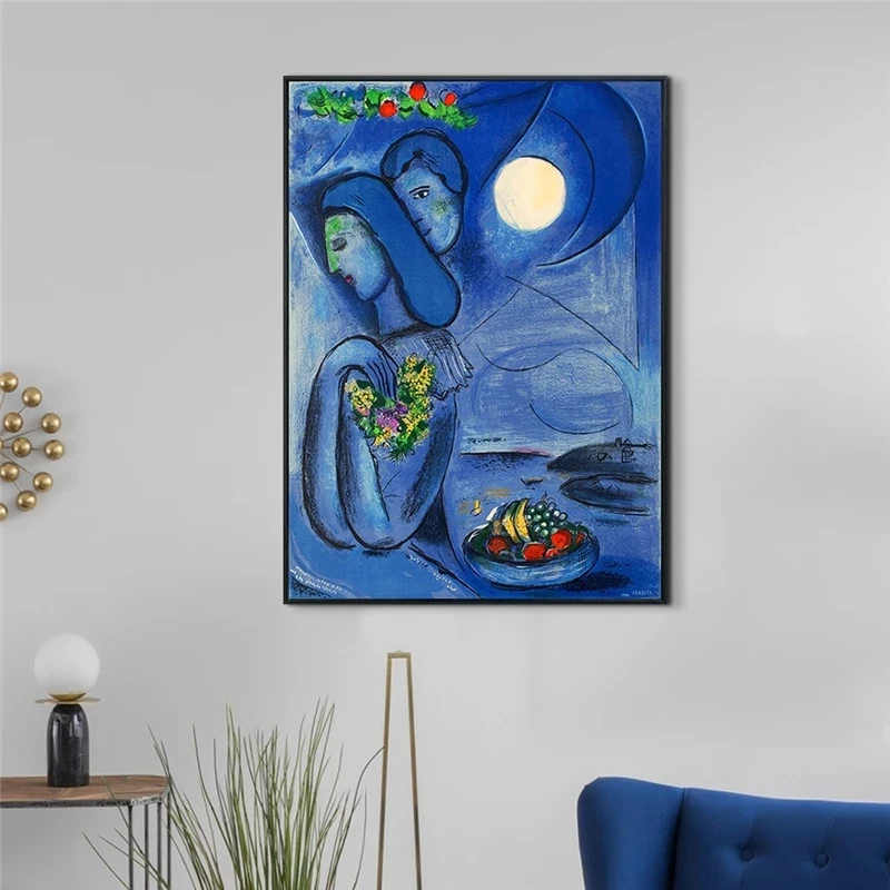 

Modern Decoration Canvas Chagall Realism Painting Pictures Home Wall Artwork Prints Watercolor Modular For Living Room Poster