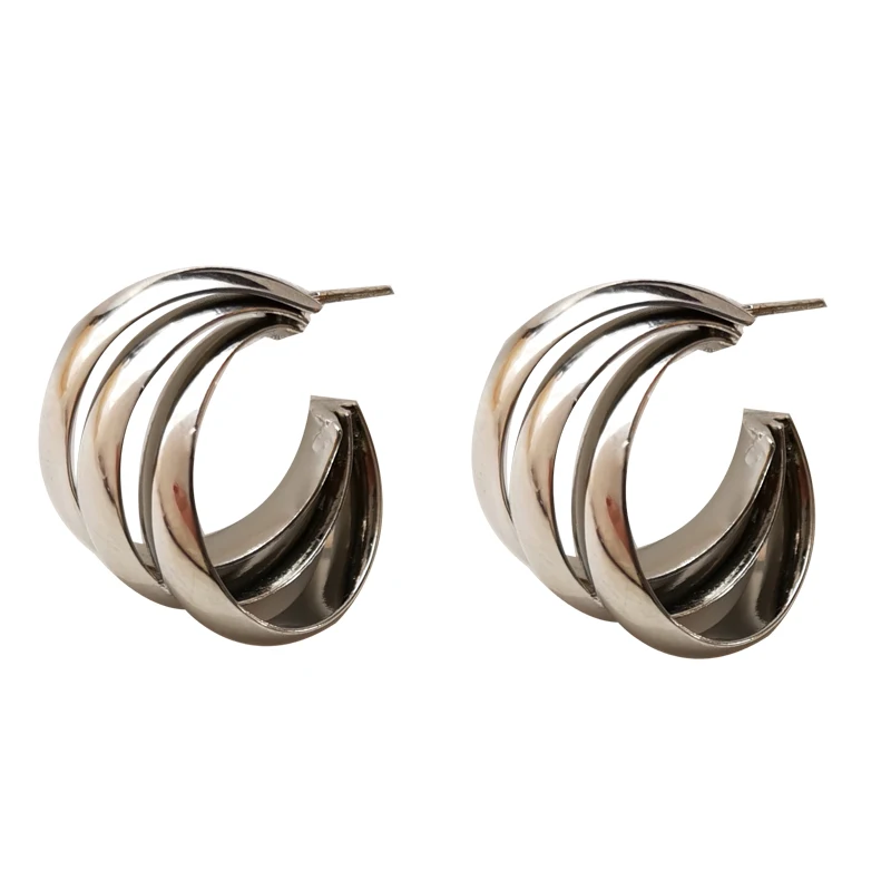 

Mihan S925 needle Trendy Jewelry Earrings Hot Selling Pretty Design Silvery Plating Metal Alloy Earrings For Women Party Gifts