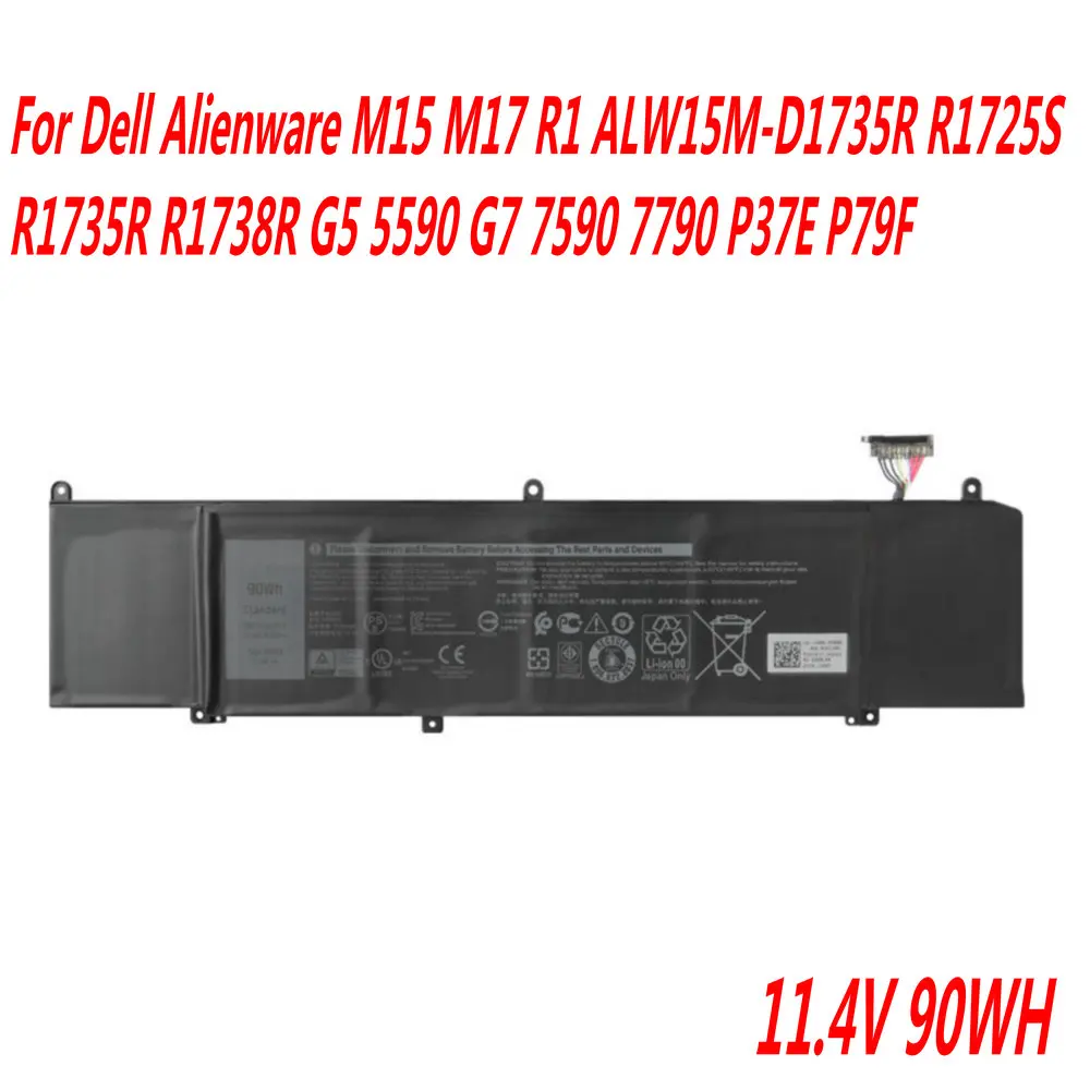 Высокое качество XRGXX Батарея для Dell Alienware M15 M17 R1 ALW15M D1735R R1725S R1735R R1738R G5 5590 G7 7590 7790 P37E