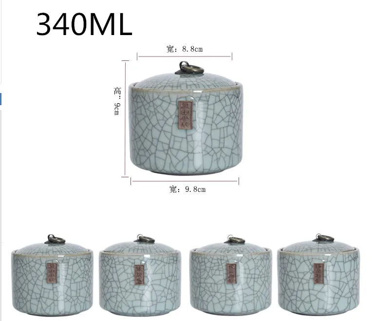 Chinese Style 340ml Ceramic Tea Caddy Storage Bottles Mini Portable Puɾr Sealed Cans Tanks Travel Leaf Box | Дом и сад