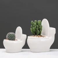 creative cartoon fleshy flowerpot personalized desktop plant xiaolaozhuang white porcelain flowerpot ceramic office succulents