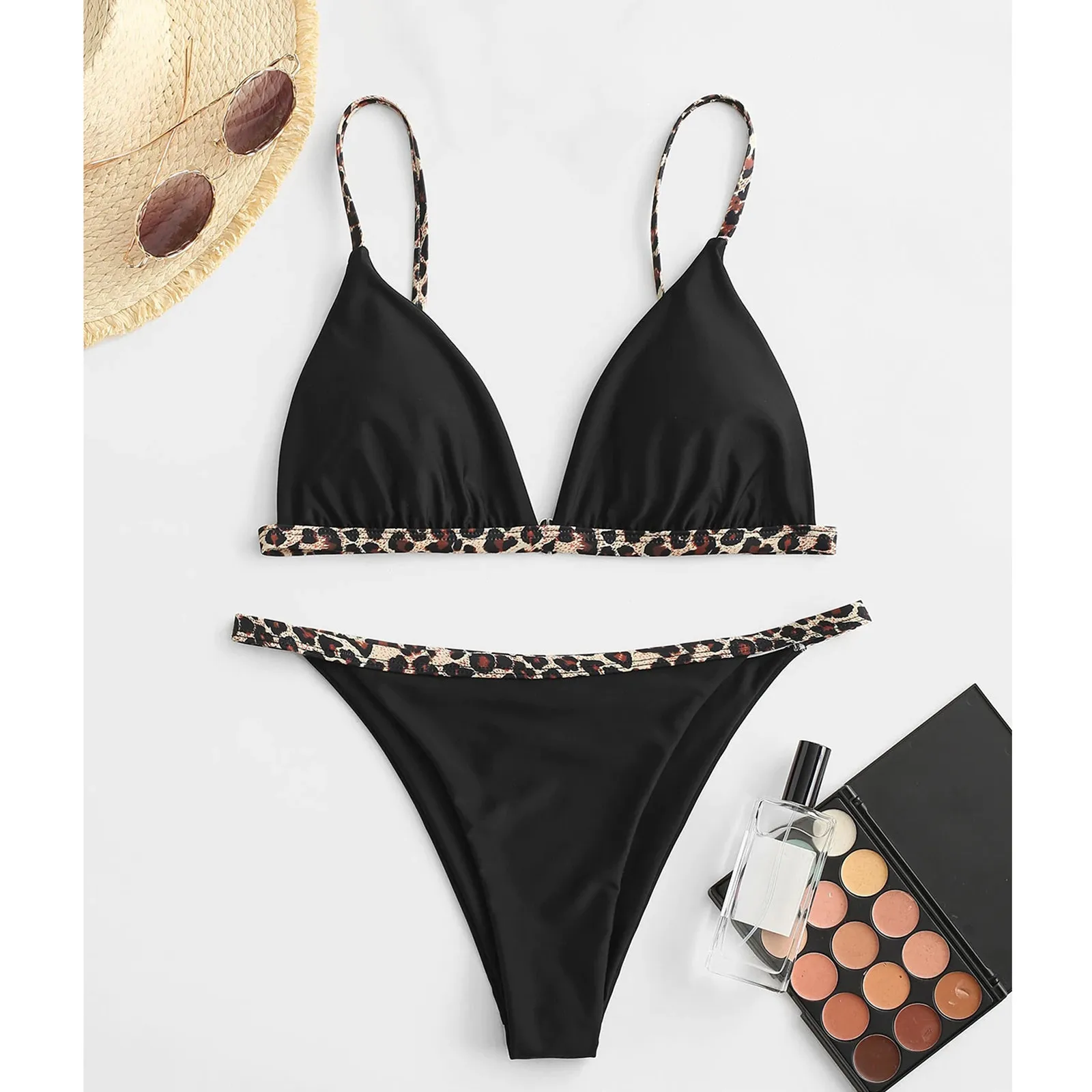 

Women Sexy Striped Push Up High Cut Hight Waist Halter Bikini Set Two Piece Swimsuit Female Summer Swimwear Beachwear