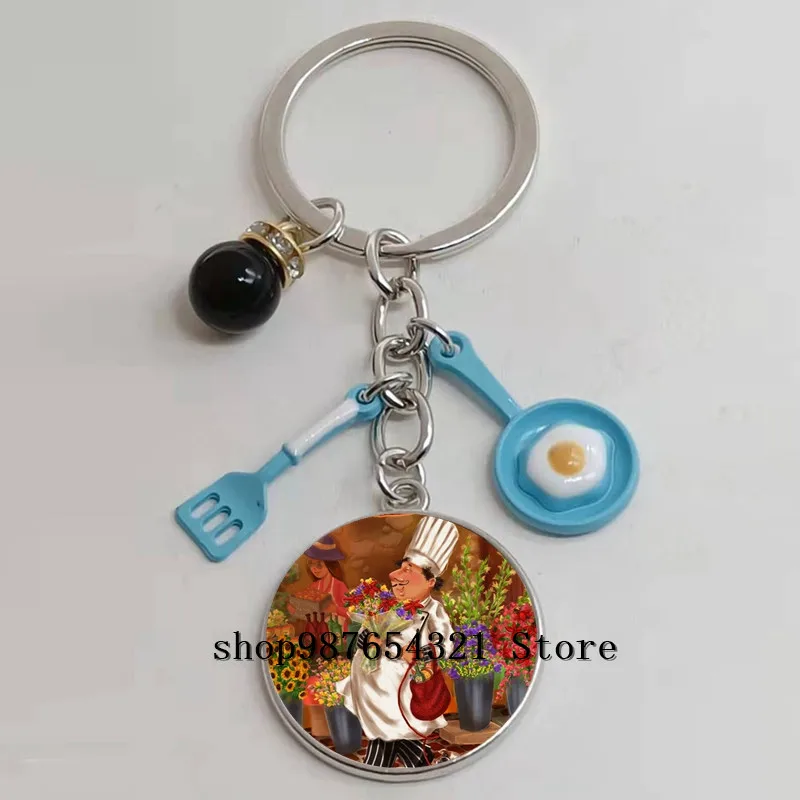 Новый мультяшный брелок для ключей шеф-повара с ремнем яиц лопатой подарок