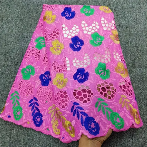 as picture Швейцарская вуаль кружева в швейцарской розовой кружевной ткани tissu africain broderie coton кружевная ткань из Дубая для свадебного платья 5 ярдов/лот - Цвет: as picture