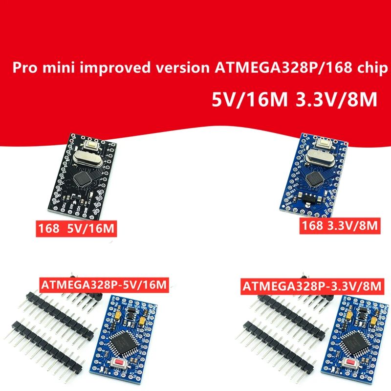 

Конструктор электронный Pro mini, улучшенная версия, чип ATMEGA328P/168, 5 В/16 м, 3,3 В/8 м